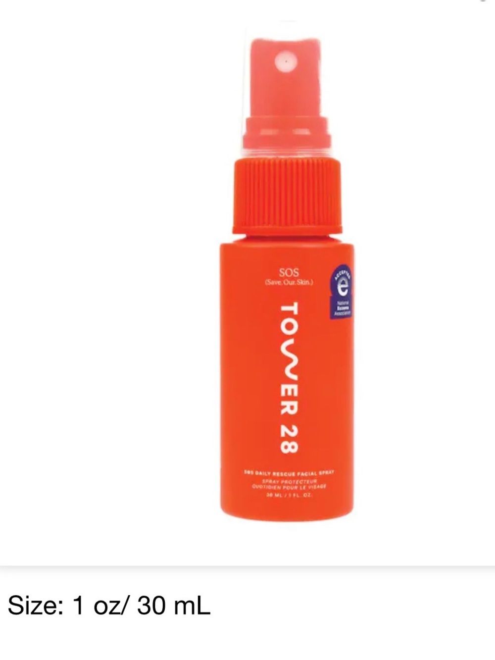 Tower 28 Facial Rescue Spray — Vibrant Orange Bottle